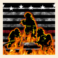 American Firefighters Seamless Pattern Vintage Hoodie | Teevron