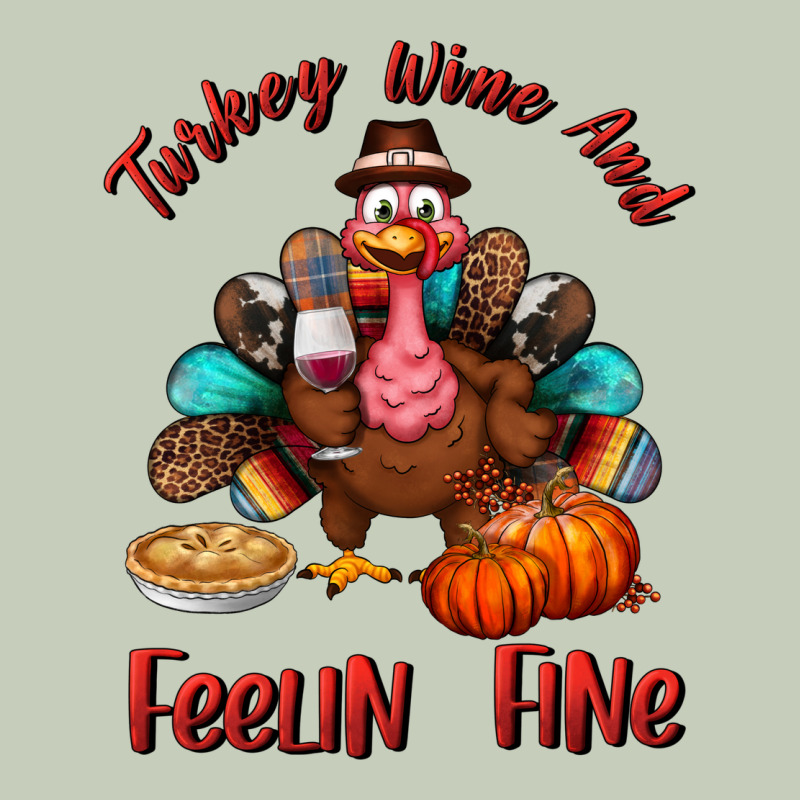 Turkey Wine And Feelin Fine Long Sleeve Tee by BundleAndBundleShop | Teevron