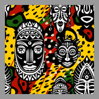 African Masks Colorful Seamless Pattern Vintage Hoodie | Teevron