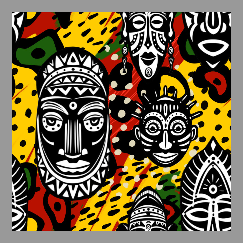 African Masks Colorful Seamless Pattern Vintage Hoodie by BundleAndBundleShop | Teevron