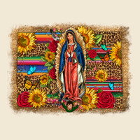 Our Lady Of Guadalupe Glitter Leopard Flowers Ladies Tee | Teevron