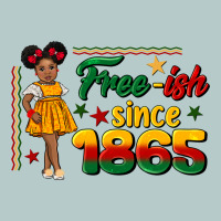 Free Ish Since 1865 Black Girl Peekaboo Juneteenth Heavy Core Tee | Teevron