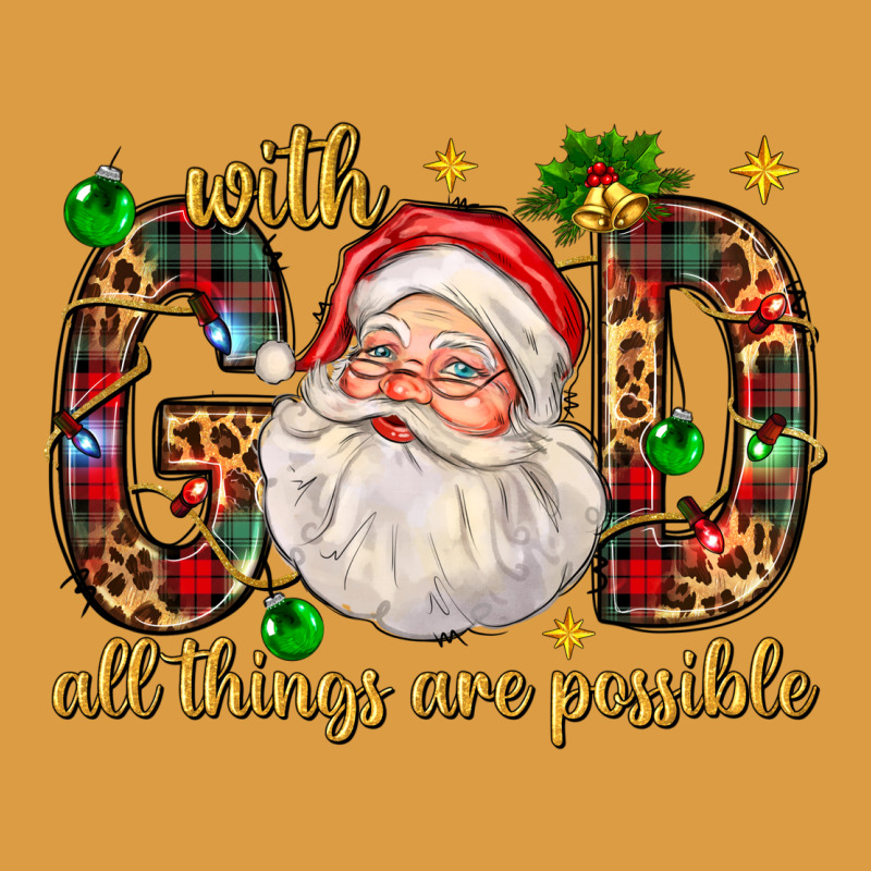 With God All Things Are Possible With Santa Claus Bbs Urban Heavy Tee by BundleAndBundleShop | Teevron