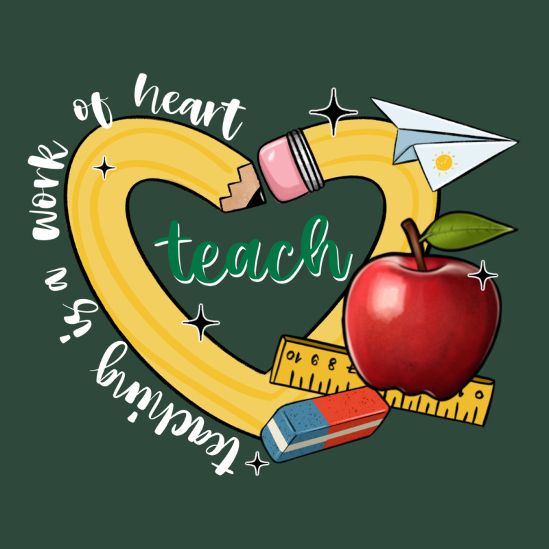 Teaching Is A Work Of Heart Zipper Hoodie by JahusDesignShop | Teevron
