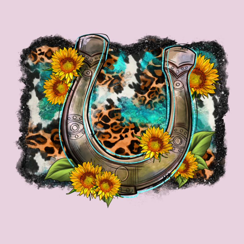 Western Leopard Cowhide Turquoise Background Horse Ladies Tee by OliviaCreatesArt | Teevron