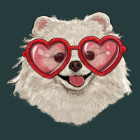 White Pomeranian With Love Glasses Premium Hoodie | Teevron