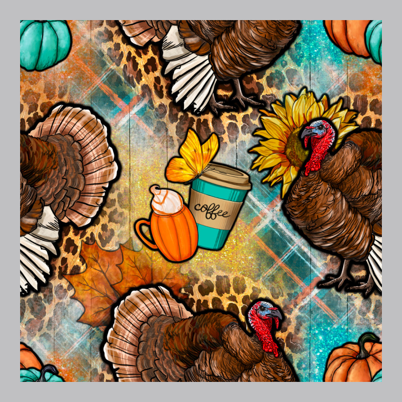 Thanksgiving Turkey Seamless Pattern Long Sleeve Tee by BundleAndBundleShop | Teevron