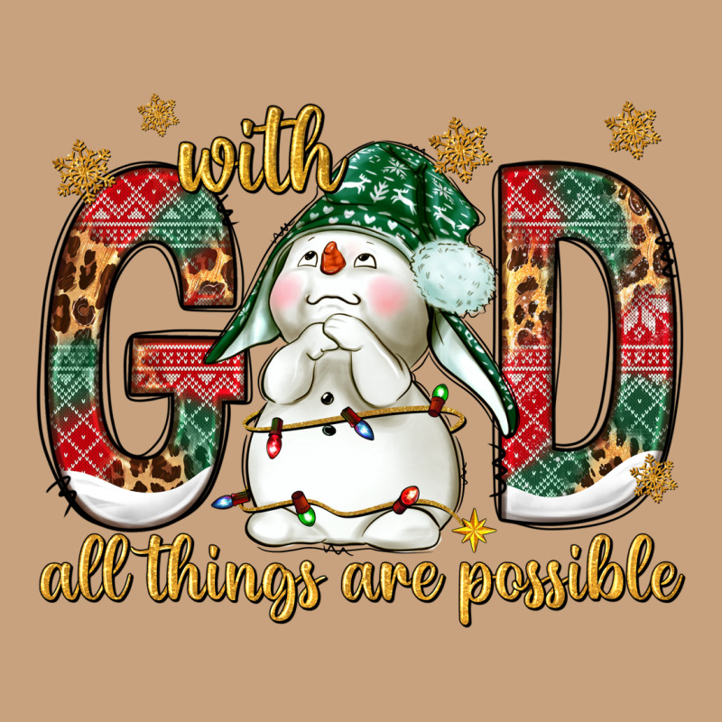 With God All Things Are Possible With Snowman Bbs Vintage Tee by BundleAndBundleShop | Teevron