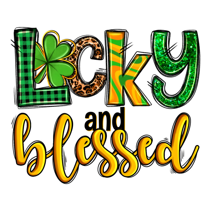 St. Patrick's Lucky And Blessed Ladies Tee by OliviaCreatesArt | Teevron