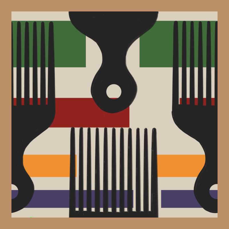 Afro Comb Seamless Pattern Vintage Hoodie by BundleAndBundleShop | Teevron