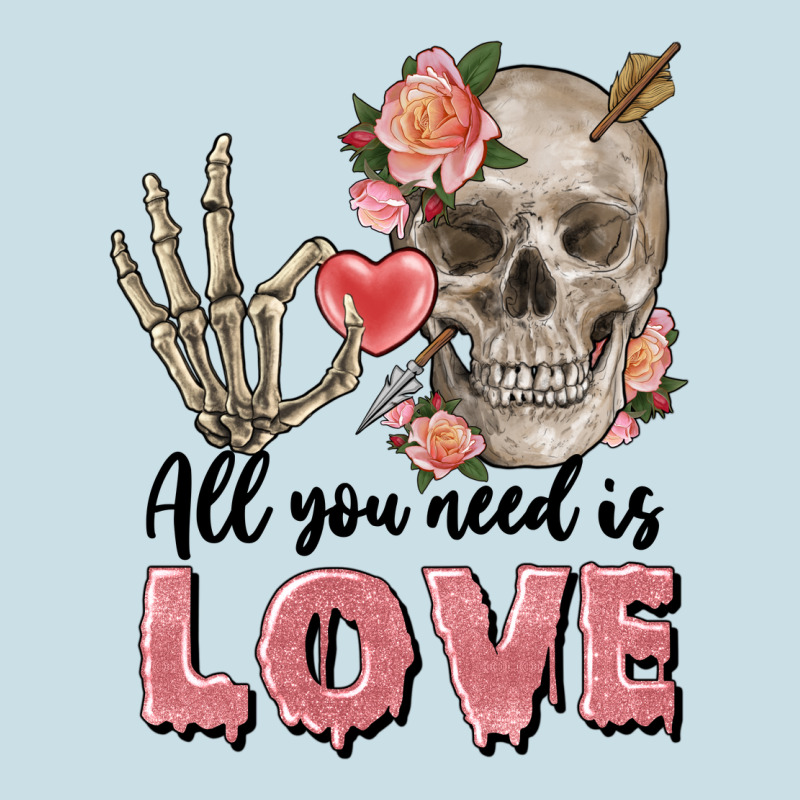 Skull All You Need Is Love Ladies Tee by FaDigitalArtStudio | Teevron