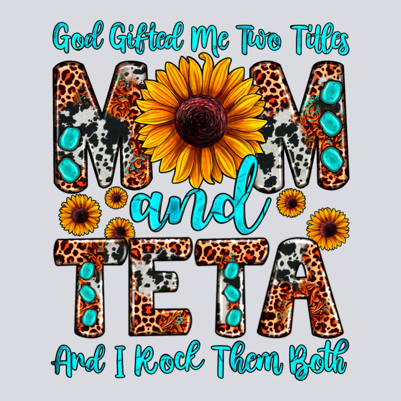 God Gifted Me Two Titles Mom And Teta And I Rock T Zipper Hoodie by JahusDesignShop | Teevron
