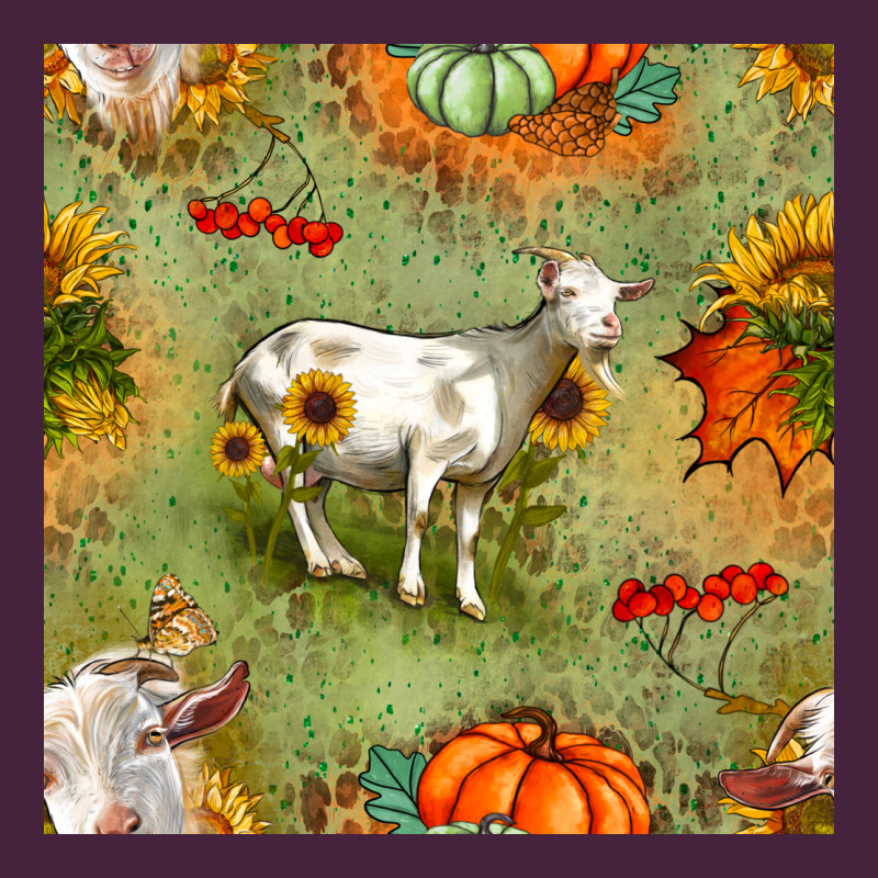 Fall Goats Seamless Pattern Long Sleeve Tee by BundleAndBundleShop | Teevron