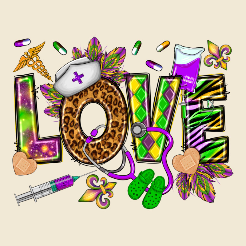 Mardi Gras Love Nurse Premium Tee by HowdyJamesFarm | Teevron