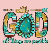 With God All Things Are Possible With Turquoise Gemstone Bbs Urban Heavy Tee | Teevron