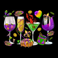 Mardi Gras Wine Glasses Premium Tee | Teevron