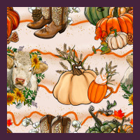 Fall Heifer Seamless Pattern Long Sleeve Tee | Teevron
