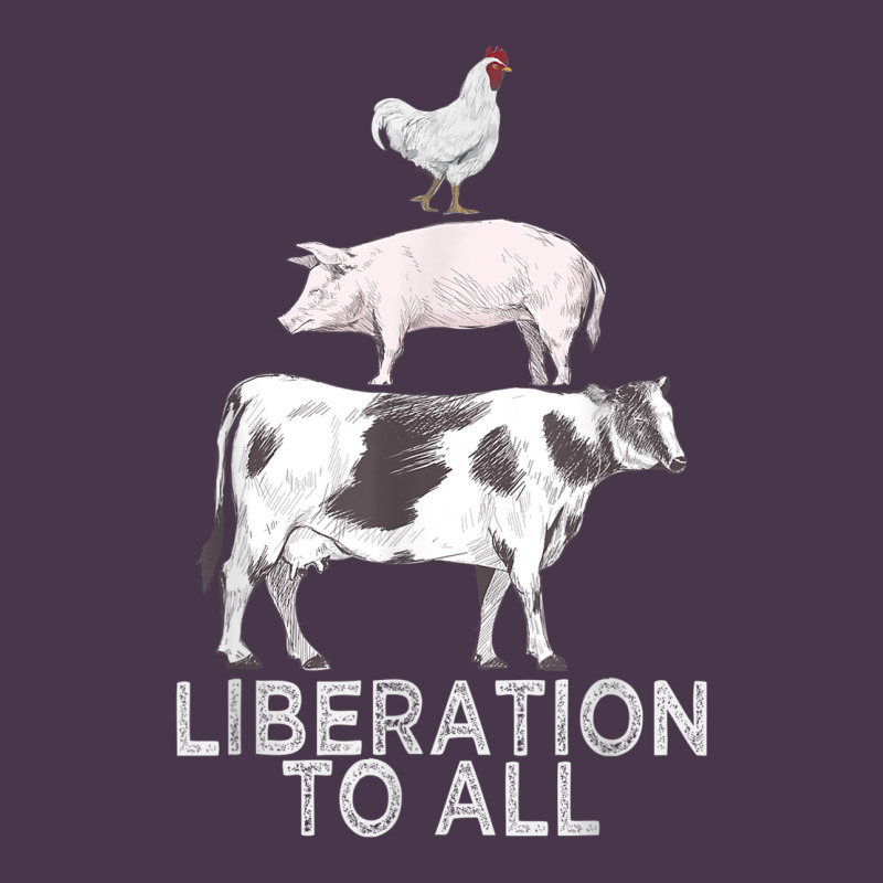 Liberation To All Vegan Vegetarian Food Animal Love Heavyweight Hoodie by PixelWave | Teevron