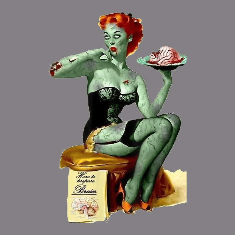 Zombie Pin Up Girl Halloween Heavyweight Hoodie by Craftify | Teevron