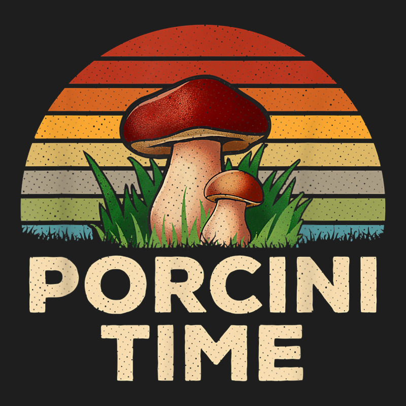 Vintage Sunset Porcini Mushroom Hunting Boletus Edulis T Shirt Heavyweight Hoodie by Craftify | Teevron