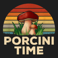 Vintage Sunset Porcini Mushroom Hunting Boletus Edulis T Shirt Heavyweight Hoodie | Teevron