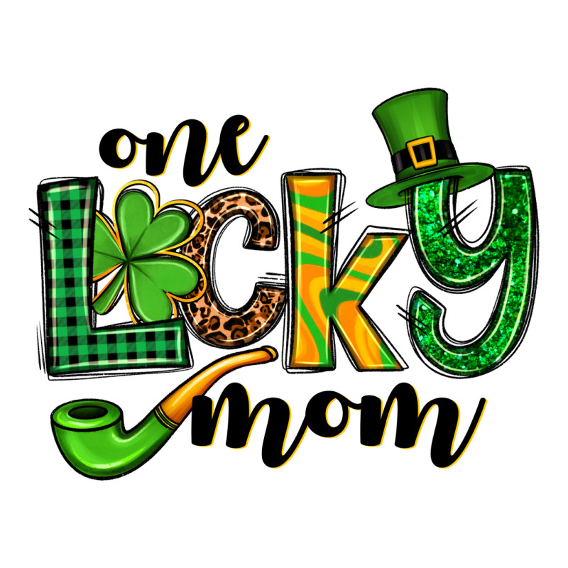 One Lucky Mom St. Patrick's Ladies Tee by OliviaCreatesArt | Teevron