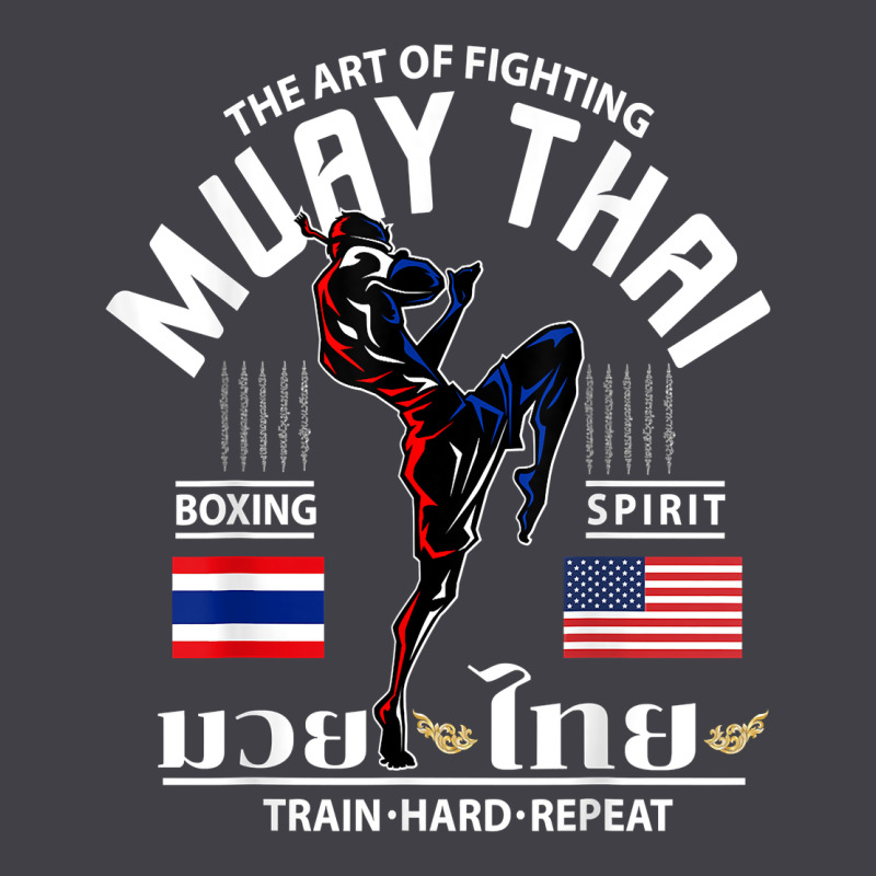 Thailand American Flag Muay Thai Boxing Train Hard Repeat T Shirt Heavyweight Hoodie by InspiraDesign | Teevron