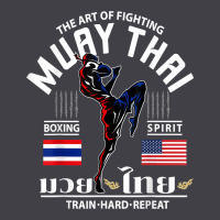 Thailand American Flag Muay Thai Boxing Train Hard Repeat T Shirt Heavyweight Hoodie | Teevron