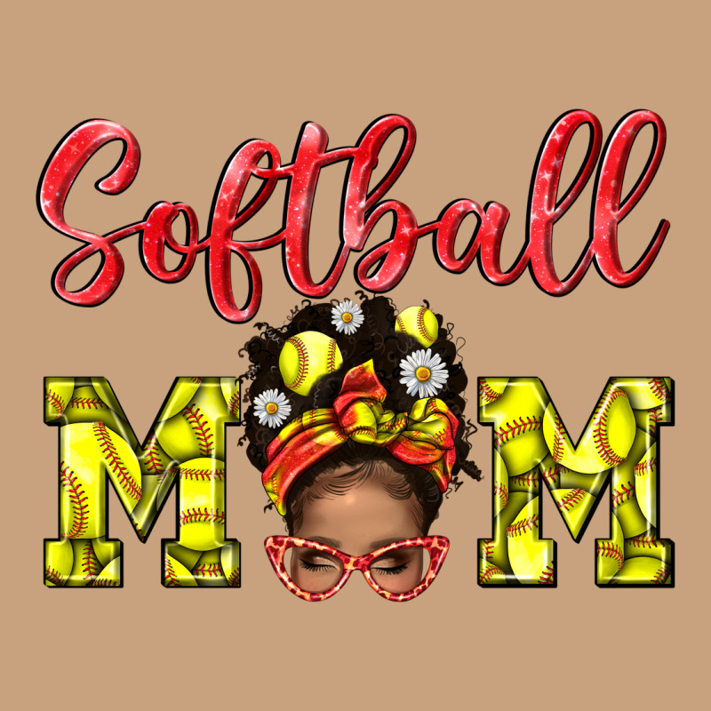 Softball Mom  And Afro Messybun Mom Bbs Vintage Tee by BundleAndBundleShop | Teevron