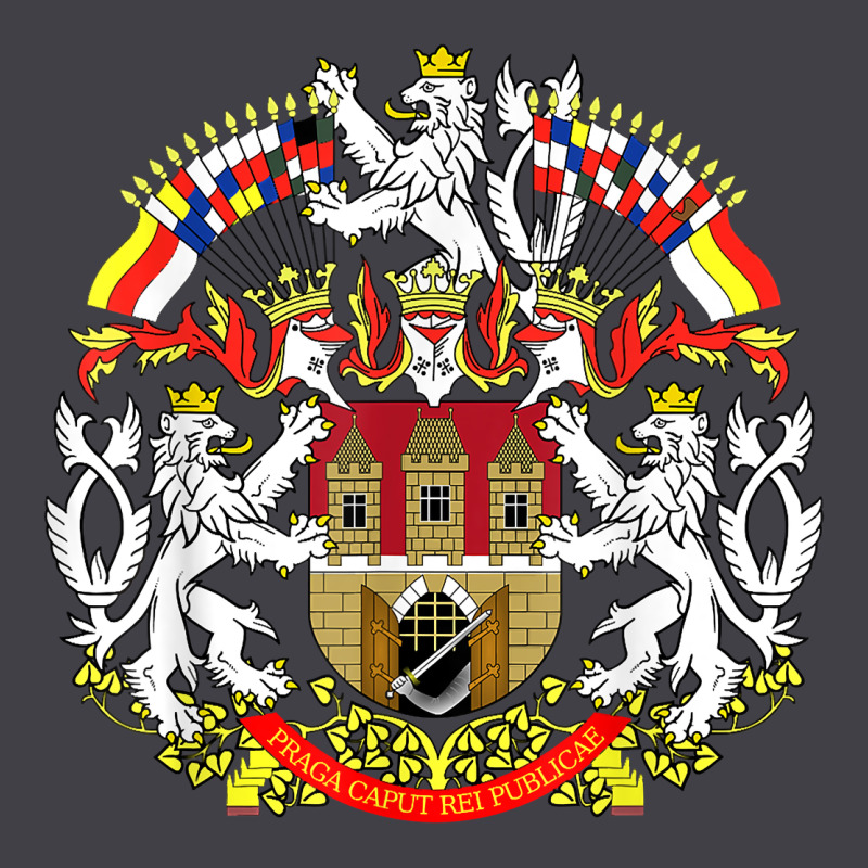 Praha Prague Czech Republic Coat Of Arms Ex Czechoslovakia T Shirt Heavyweight Hoodie by ArtChic | Teevron