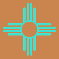 New Mexico Zia Sun In Turquoise Blue Heavyweight Hoodie | Teevron