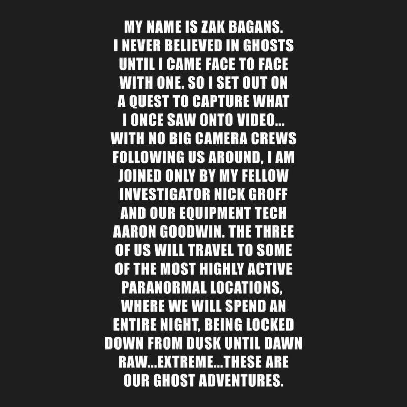 My Name Is Zak Bagans - Ghost Adventures Heavyweight Hoodie by SnappyArt | Teevron
