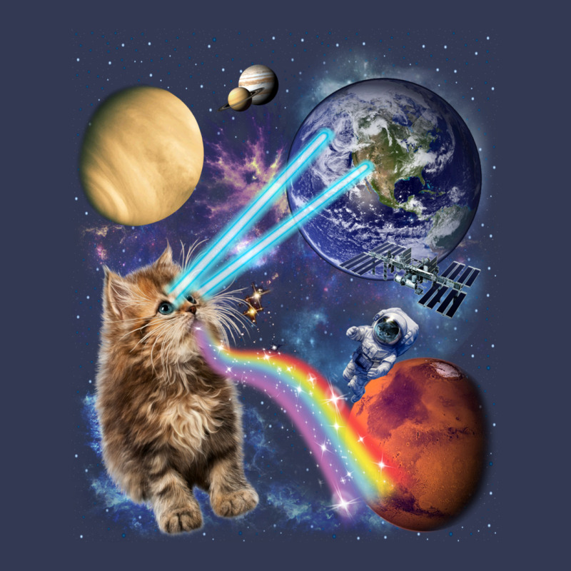 Fluffy Kitten Shoot Laser Rainbow Space Galaxy, Cat Gifts Heavyweight Hoodie by SnappyArt | Teevron