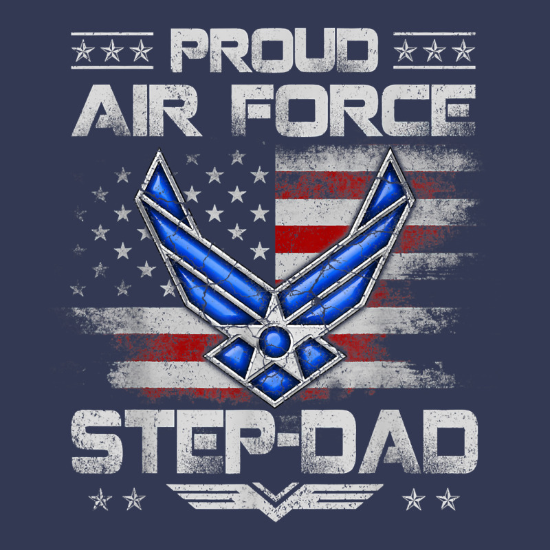 Proud Air Force Step Dad Veteran Vintage Flag Veterans Day T Shirt Heavyweight Hoodie by FloraArt | Teevron
