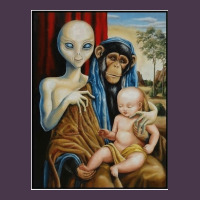 Alien Chimp Baby Religion Conspiracy Poster Heavyweight Hoodie | Teevron