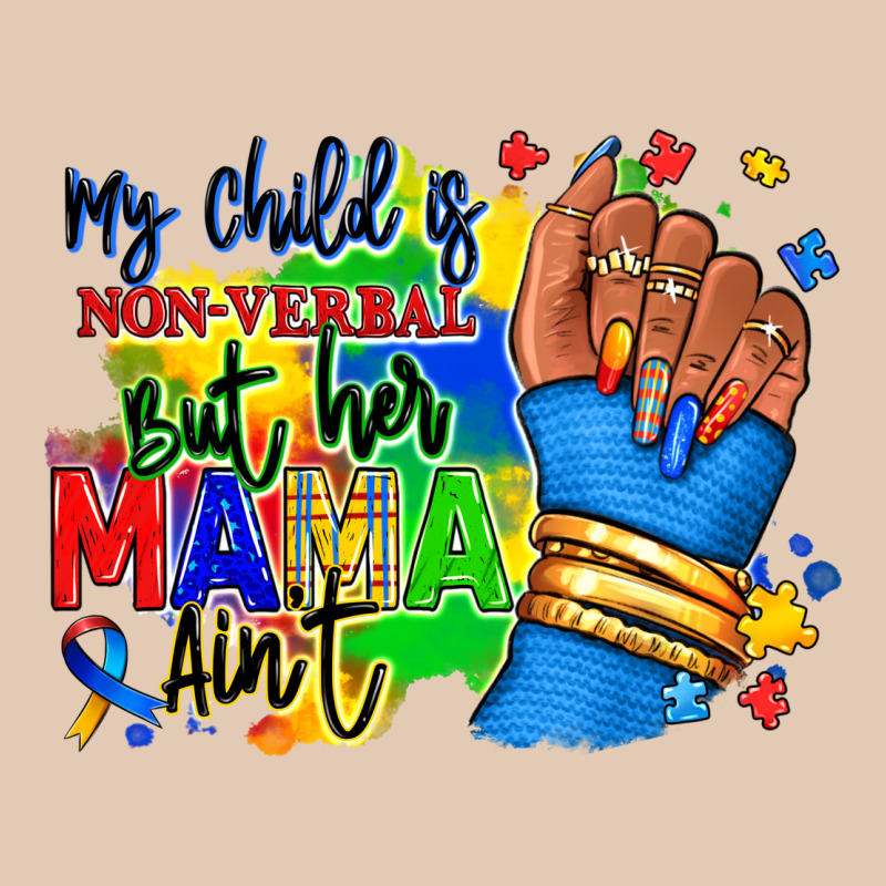 My Child Is Non Verbal But Her Mama Aint Afro Hand Rana Urban Hoodie by RanaPortraitStore | Teevron