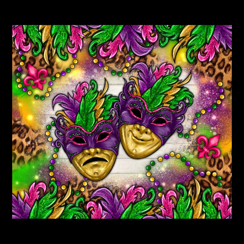 Mardi Gras Masks Tumbler Premium Tee by HowdyJamesFarm | Teevron