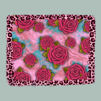 Pink Rose Leopard Background Heavyweight Hoodie | Teevron