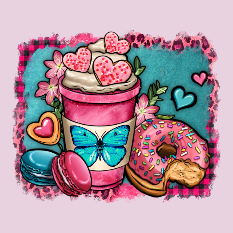 Valentines Day Coffee Cup And Sweets Ladies Tee by OliviaCreatesArt | Teevron