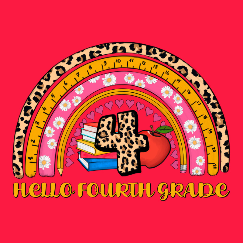 Back To School Rainbow Hello Fourth Grade Zipper Hoodie by AdoDesignShop | Teevron
