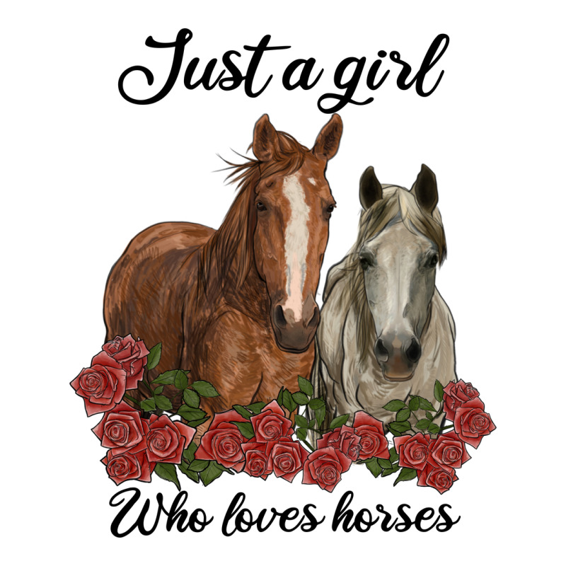 Just A Girl Who Loves Horses No Background Premium Tee by RanaPortraitStore | Teevron