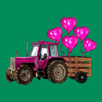 Valentines Day Pink Tractor With Pink Heart Balloo Urban Hoodie | Teevron