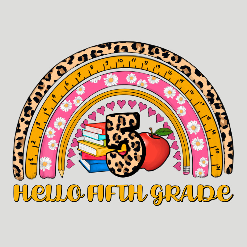 Back To School Rainbow Hello Fifth Grade Zipper Hoodie by AdoDesignShop | Teevron