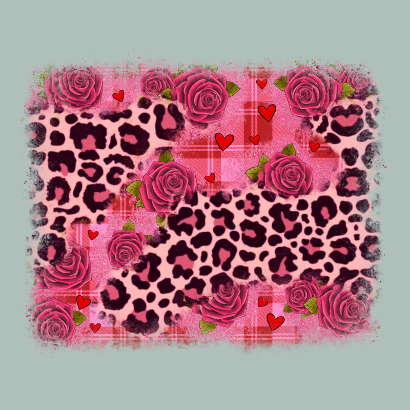 Valentine's Day Roses Leopard Background Heavyweight Hoodie by JahusDesignShop | Teevron