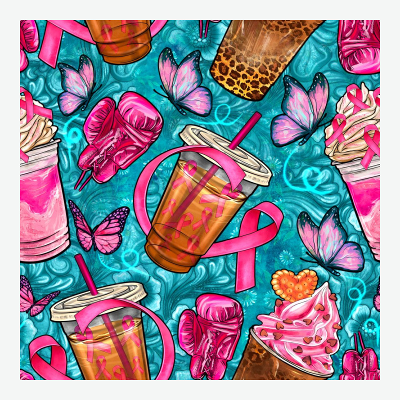 Breast Cancer Coffee Cups With Butterfly Seamless Pattern Bbs Urban Heavy Tee by BundleAndBundleShop | Teevron