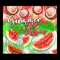 Watermelon And Coconut Summer 20oz Skinny Tumbler Ladies Tee | Teevron