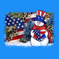 Patriotic Snowman Background 4th Of July Classic Tee | Teevron