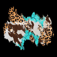 Cowhide Leopard Turquoise Patch Zipper Hoodie | Teevron