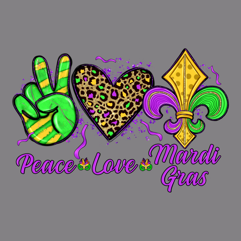 Peace Love Mardi Gras Heavyweight Hoodie by JahusDesignShop | Teevron