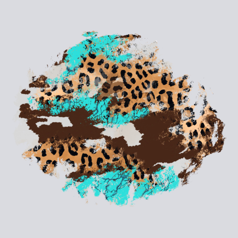 Cowhide Leopard Turquoise Patch Zipper Hoodie by AdoDesignShop | Teevron